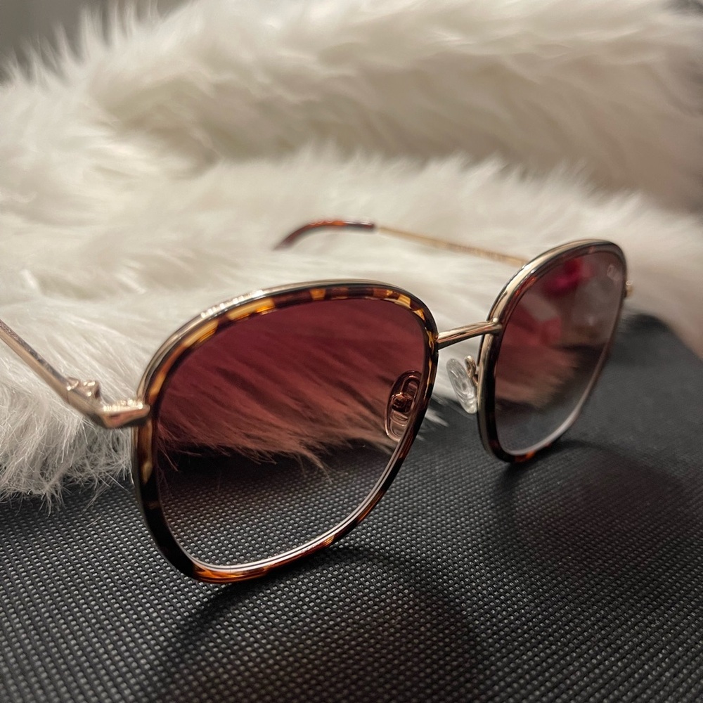 Quay Jezabell Inlay Oversized Tortoise Sunglasses